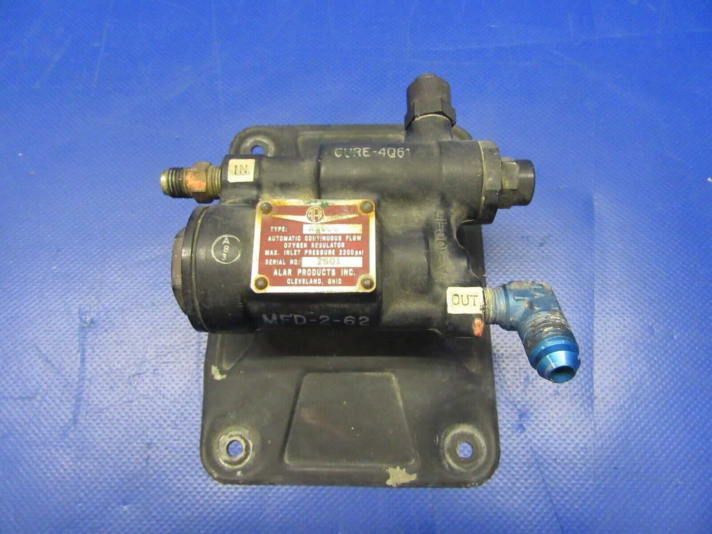 Beech Baron 95-A55 Oxygen Regulator P/N A-2000 (0420-248)