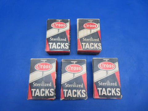 Vintage Cross Sterilized Tacks NOS LOT OF 5 BOXES (0423-406)