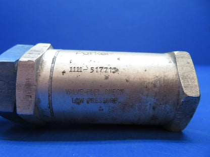 Cessna 310 / 310I Parker Fuel Check Valve Low Pressure P/N 111-517713 (0923-753)