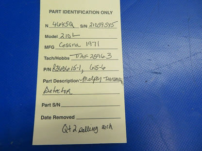 Melpar Transmission Detector P/N R363615-1, 615-6 (0720-501)
