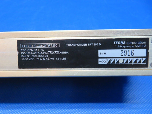 Terra Transponder w/ Tray 11-33v Mod. 4 P/N TRT250D w/ Warranty (0224-275)