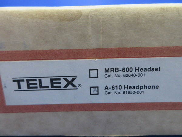 Telex A-610 Head Phone P/N TXC-A610-1, 61650-00 NOS (0224-1375)