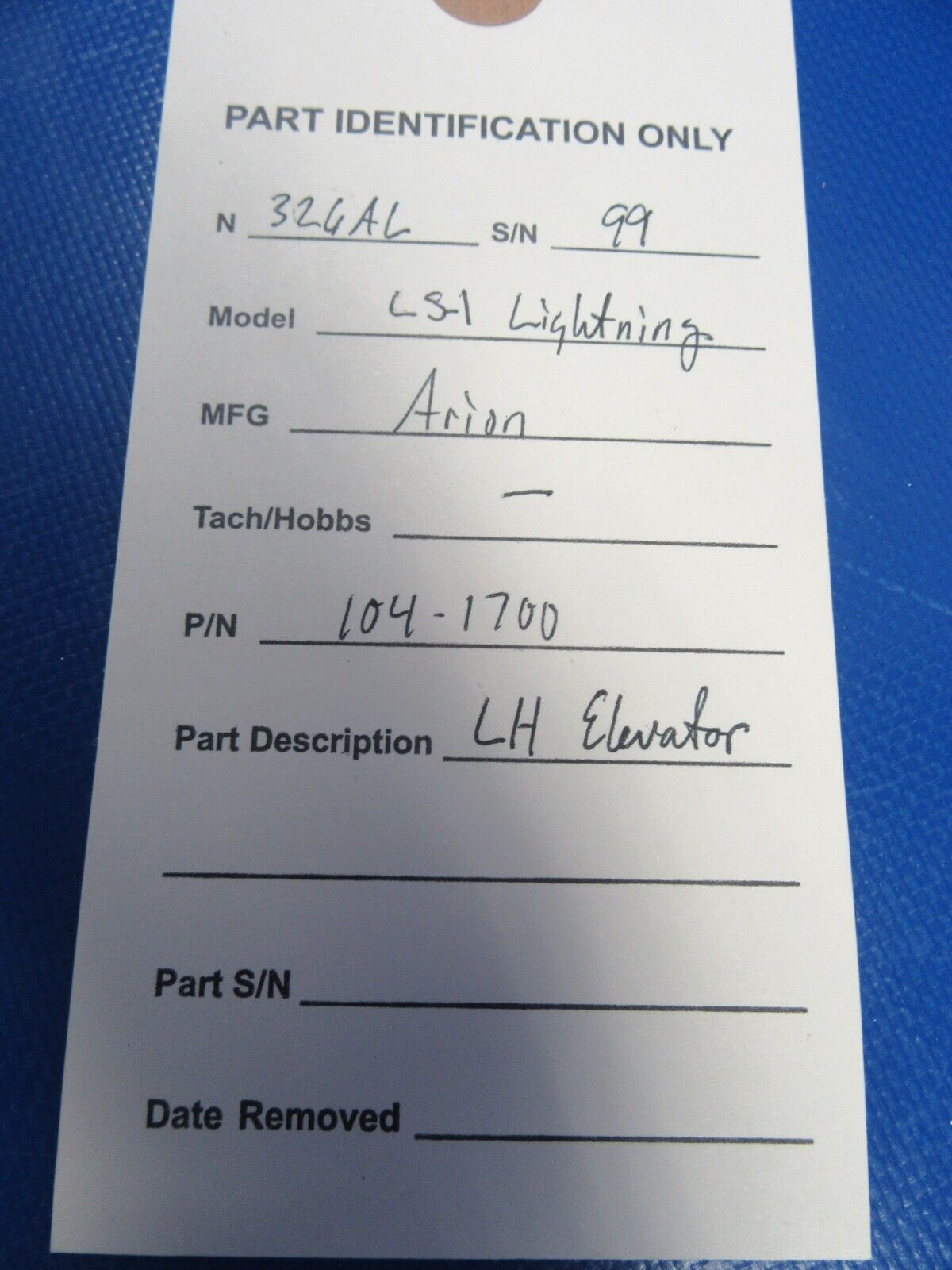 Arion Lightning LS-1 LH Elevator P/N 104-1700 (1223-04)