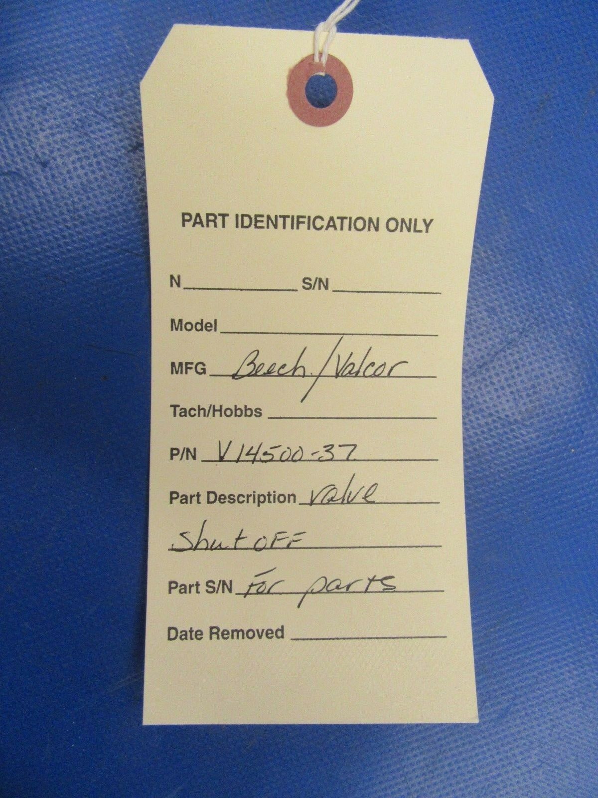 Valcor Valve Shut Off P/N V14500-37 FOR PARTS (1218-178)