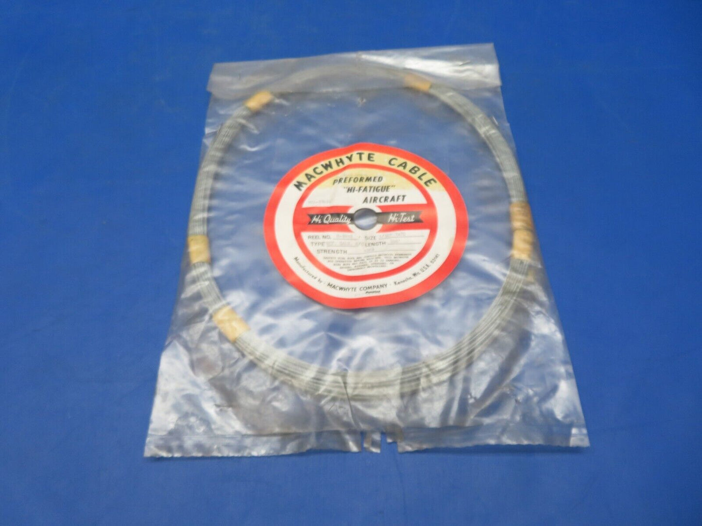 1/16" 7x7 Aircraft Control Cable MIL-83420 / 100' length NOS (0923-656)