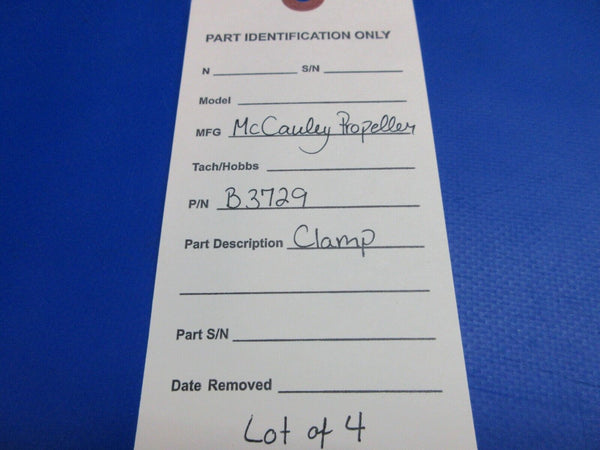McCauley Threaded Propeller Clamp LOT OF 4 P/N B3729 (0523-434)