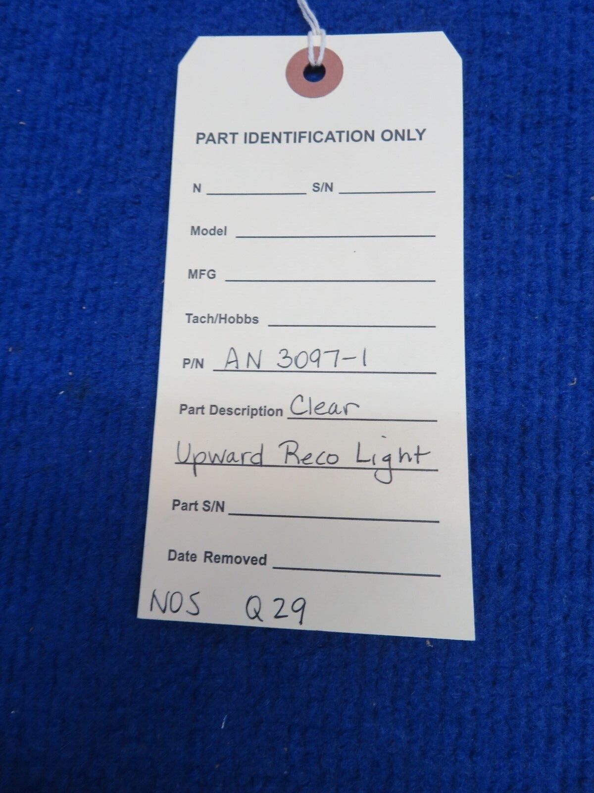 Aviation Upward Recognition Light Clear Lens P/N AN3097-1 NOS (0622-422)