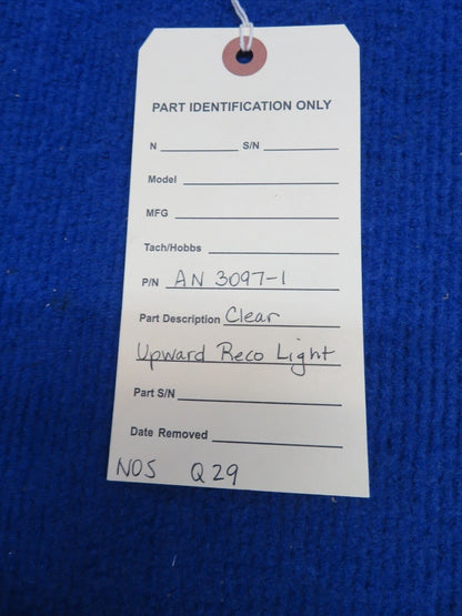 Aviation Upward Recognition Light Clear Lens P/N AN3097-1 NOS (0622-422)