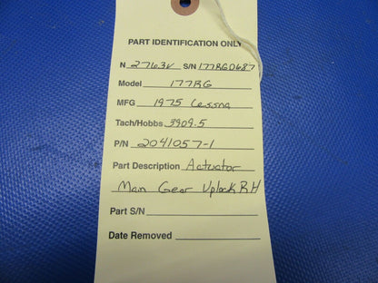 Cessna 177RG Actuator Main Gear Uplock RH P/N 2041057-1 (0621-369)