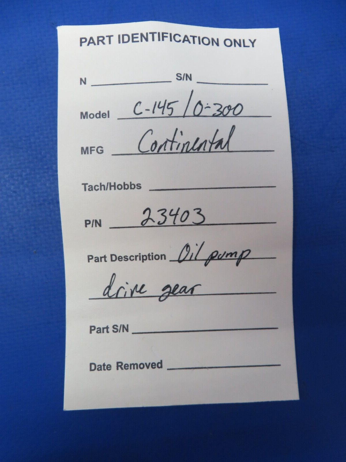 Continental C-145 / O-300 Oil Pump Drive Gear P/N 23403 (0723-544)
