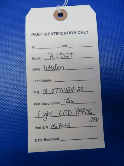 Whelen PLED2T Taxi Light 28V LED PAR36 P/N 01-0771424-25 (0224-303)
