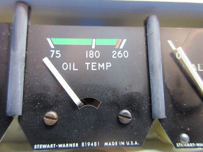 Piper PA-28R-180 Stewart Warner LH Cluster Gauge Assy P/N 95241-02 (1023-793)