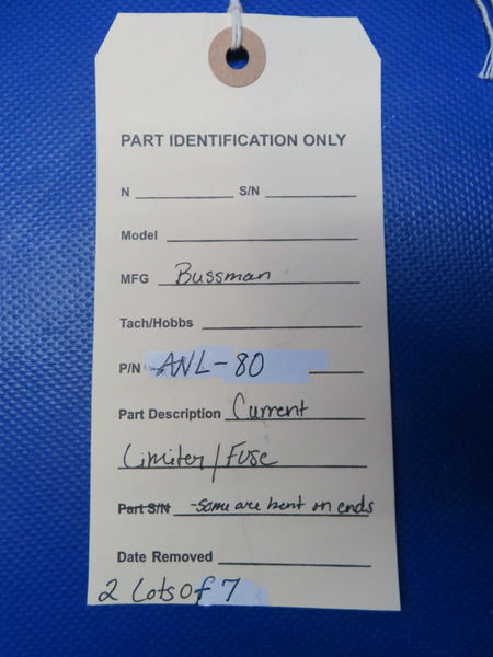 Bussman Current Limiter / Fuse P/N ANL-80 LOT OF 7 (0224-271)