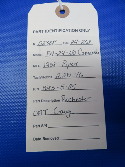Piper PA-24-180 Rochester OAT Gauge P/N 1585-5-85 (1223-241