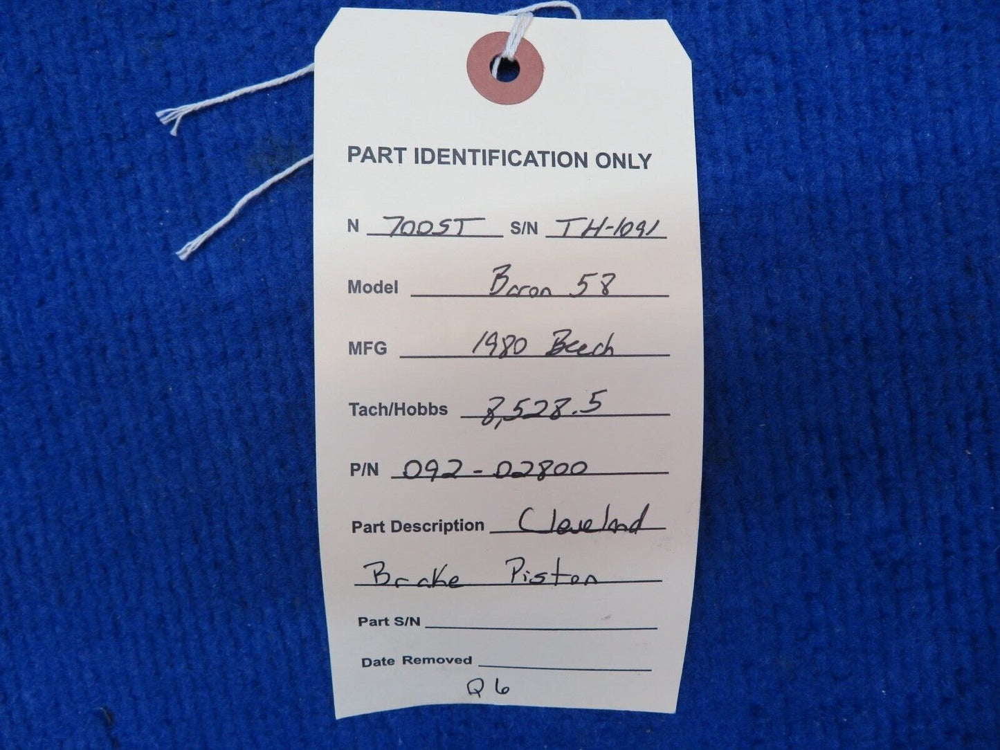 Beech Baron 58 Cleveland Brake Piston P/N 092-02800 (0622-946)