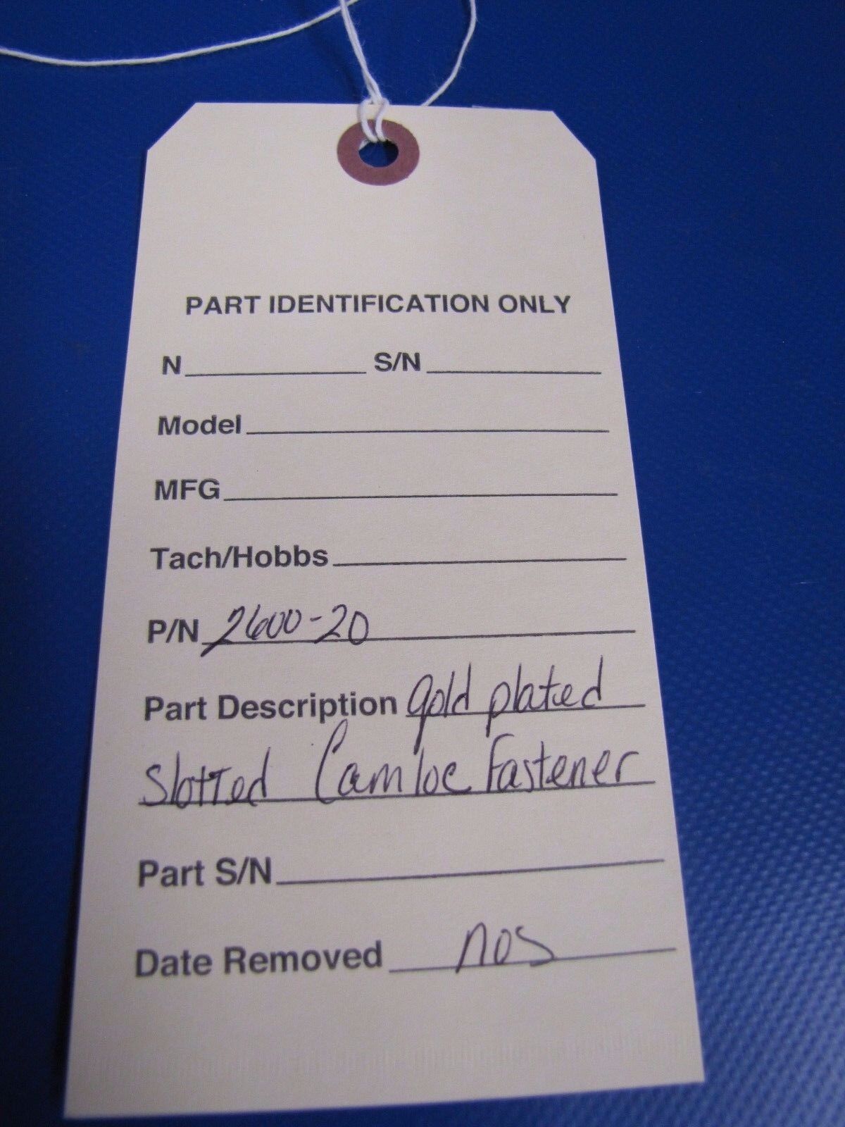 Camloc Fasteners - Slotted - Gold Plated - P/N 2600-20 LOT OF 10 NOS (0517-70)